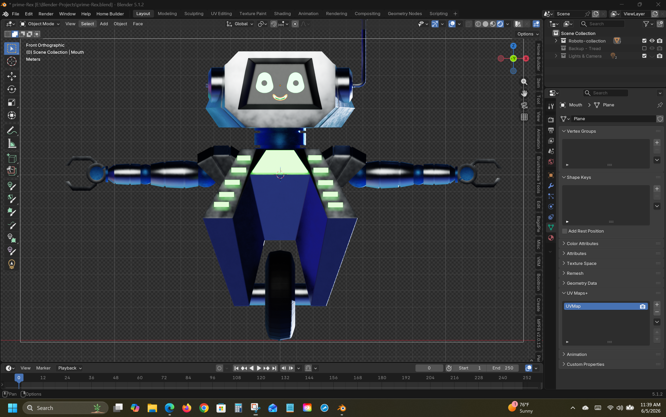 Camera angle exploration for the robot and drink can animation